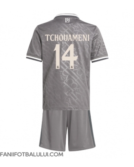 Real Madrid Aurelien Tchouameni #14 Echipament de Fotbal Replică 2024-25 Copii Treilea (+ Șorturi)